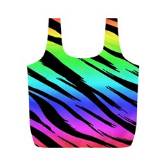 Tiger Rainbow Full Print Recycle Bag (m) by ArtistRoseanneJones