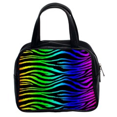 Rainbow Zebra Classic Handbag (two Sides) by ArtistRoseanneJones