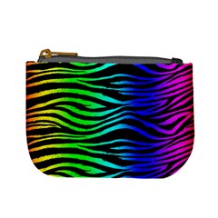 Rainbow Zebra Mini Coin Purse by ArtistRoseanneJones