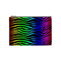 Rainbow Zebra Cosmetic Bag (medium) by ArtistRoseanneJones