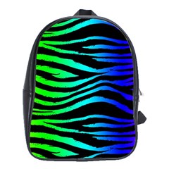 Rainbow Zebra School Bag (xl) by ArtistRoseanneJones