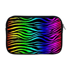 Rainbow Zebra Apple Macbook Pro 17  Zipper Case by ArtistRoseanneJones