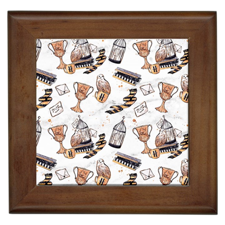 Hufflepuff Pattern Framed Tiles