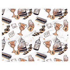 Hufflepuff Pattern Double Sided Flano Blanket (medium) 