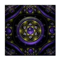 Fractal Sparkling Purple Abstract Tile Coasters by Pakrebo