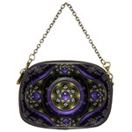 Fractal Sparkling Purple Abstract Chain Purse (Two Sides) Back