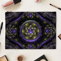 Fractal Sparkling Purple Abstract Cosmetic Bag (xl) by Pakrebo