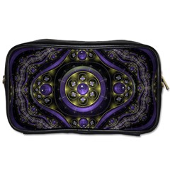 Fractal Sparkling Purple Abstract Toiletries Bag (two Sides) by Pakrebo