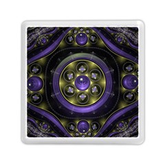 Fractal Sparkling Purple Abstract Memory Card Reader (square) by Pakrebo