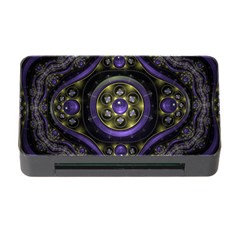 Fractal Sparkling Purple Abstract Memory Card Reader With Cf by Pakrebo