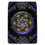 Fractal Sparkling Purple Abstract Removable Flap Cover (L) Front