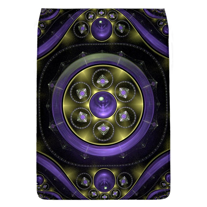 Fractal Sparkling Purple Abstract Removable Flap Cover (L)