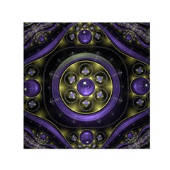 Fractal Sparkling Purple Abstract Small Satin Scarf (square) by Pakrebo