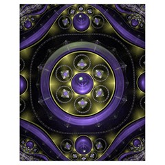 Fractal Sparkling Purple Abstract Drawstring Bag (small) by Pakrebo