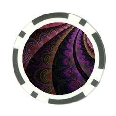 Fractal Colorful Pattern Spiral Poker Chip Card Guard (10 Pack) by Pakrebo