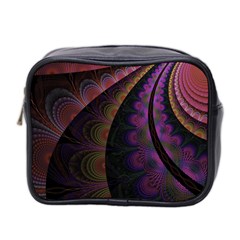 Fractal Colorful Pattern Spiral Mini Toiletries Bag (two Sides) by Pakrebo