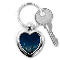 Smart City Communication Network Key Chain (heart)