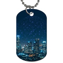 Smart City Communication Network Dog Tag (two Sides) by Pakrebo