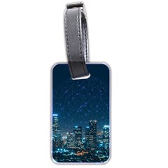 Smart City Communication Network Luggage Tag (two Sides) by Pakrebo