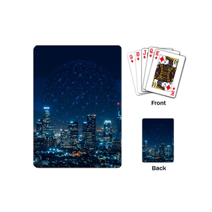 Smart City Communication Network Playing Cards Single Design (Mini)