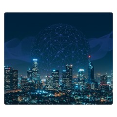 Smart City Communication Network Double Sided Flano Blanket (small)  by Pakrebo