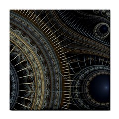 Fractal Spikes Gears Abstract Tile Coasters by Pakrebo