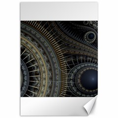 Fractal Spikes Gears Abstract Canvas 12  X 18  by Pakrebo