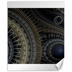 Fractal Spikes Gears Abstract Canvas 16  X 20  by Pakrebo