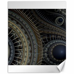 Fractal Spikes Gears Abstract Canvas 11  X 14  by Pakrebo