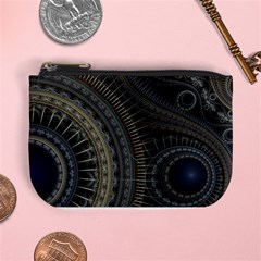 Fractal Spikes Gears Abstract Mini Coin Purse by Pakrebo