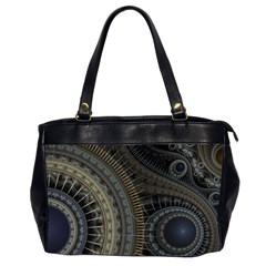 Fractal Spikes Gears Abstract Oversize Office Handbag (2 Sides) by Pakrebo