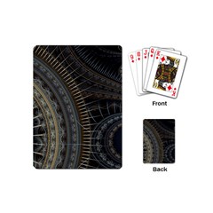 Fractal Spikes Gears Abstract Playing Cards Single Design (mini) by Pakrebo