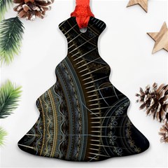 Fractal Spikes Gears Abstract Christmas Tree Ornament (two Sides) by Pakrebo