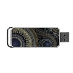 Fractal Spikes Gears Abstract Portable Usb Flash (one Side) by Pakrebo