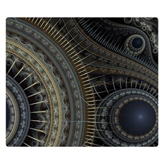 Fractal Spikes Gears Abstract Double Sided Flano Blanket (small)  by Pakrebo