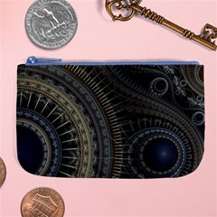 Fractal Spikes Gears Abstract Large Coin Purse by Pakrebo