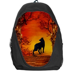 Wonderful Wolf In The Night Backpack Bag by FantasyWorld7