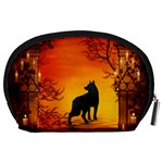 Wonderful Wolf In The Night Accessory Pouch (Large) Back