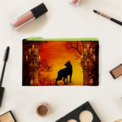 Wonderful Wolf In The Night Cosmetic Bag (xs) by FantasyWorld7