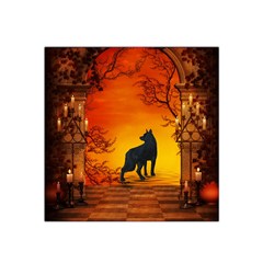 Wonderful Wolf In The Night Satin Bandana Scarf by FantasyWorld7