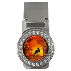 Wonderful Wolf In The Night Money Clips (cz)  by FantasyWorld7