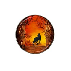 Wonderful Wolf In The Night Hat Clip Ball Marker (10 Pack) by FantasyWorld7