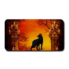 Wonderful Wolf In The Night Medium Bar Mats