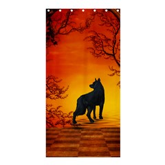 Wonderful Wolf In The Night Shower Curtain 36  X 72  (stall)  by FantasyWorld7