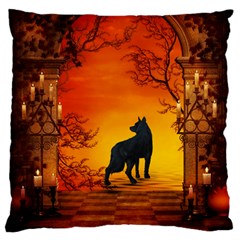 Wonderful Wolf In The Night Standard Flano Cushion Case (one Side) by FantasyWorld7