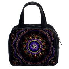 Fractal Vintage Colorful Decorative Classic Handbag (two Sides) by Pakrebo