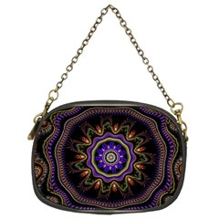 Fractal Vintage Colorful Decorative Chain Purse (two Sides) by Pakrebo