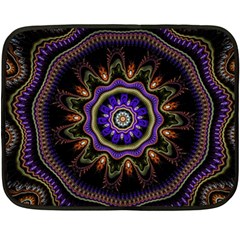 Fractal Vintage Colorful Decorative Double Sided Fleece Blanket (mini)  by Pakrebo