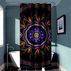 Fractal Vintage Colorful Decorative Shower Curtain 36  X 72  (stall)  by Pakrebo