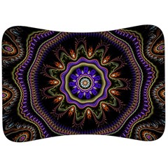 Fractal Vintage Colorful Decorative Velour Seat Head Rest Cushion